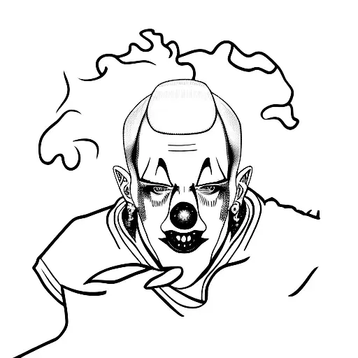 eminem,clown tattoo design idea