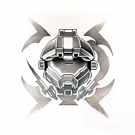 Halo 3 legendary difficulty symbol tattoo design idea