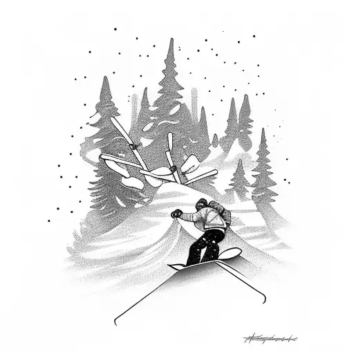 Arizona snowboarding tattoo design idea