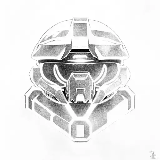 Halo videogame difficulty symbols tattoo design idea