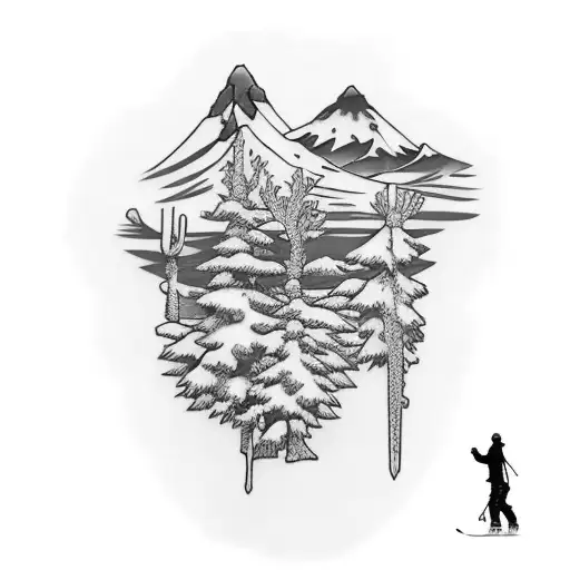 Arizona snowboarding tattoo design idea