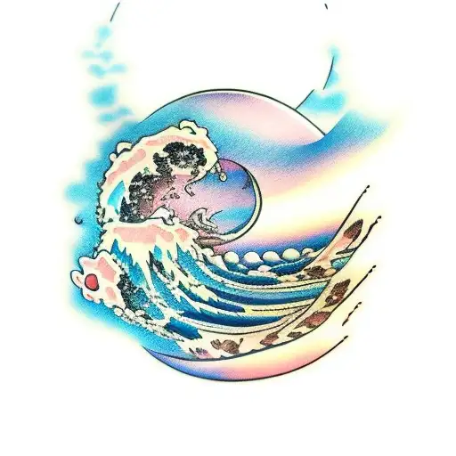 Gundam snowboarding tattoo design idea