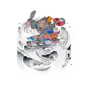 Arizona snowboarding tattoo design idea