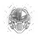 Gundam snowboarding tattoo design idea