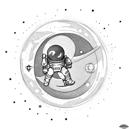 100 Astronaut Tattoo Designs For Men  Spaceflight Ideas