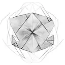 Three triangles in a pyramid format tattoo design idea