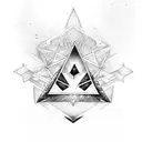 Triforce with patterns tattoo design idea
