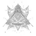 Triforce with patterns tattoo design idea
