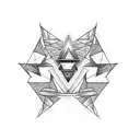 Triforce with patterns tattoo design idea