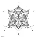Sierpinski triangle tattoo design idea