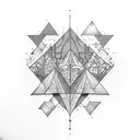 Sierpinski triangle tattoo design idea