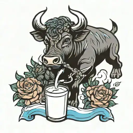 milk for lufe tattoo design idea