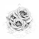 snake with roses tattoo design idea