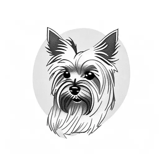 Yorkshire terrier tattoo design idea