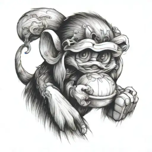 mini and mickey mouse tattoo design idea