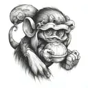 mini and mickey mouse tattoo design idea