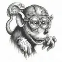 mini and mickey mouse tattoo design idea