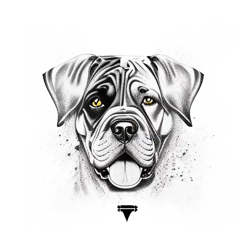 cane corso tattoo design idea
