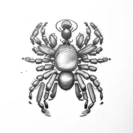 aggressive black spider with the abdomen being a compass tattoo design idea