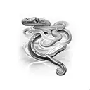 Snake red tattoo design idea