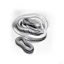 Snake red tattoo design idea