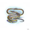 Snake red tattoo design idea