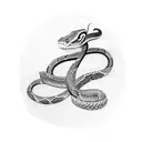 Snake red tattoo design idea