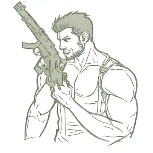 Chris Redfield resident evil 6 tattoo design idea