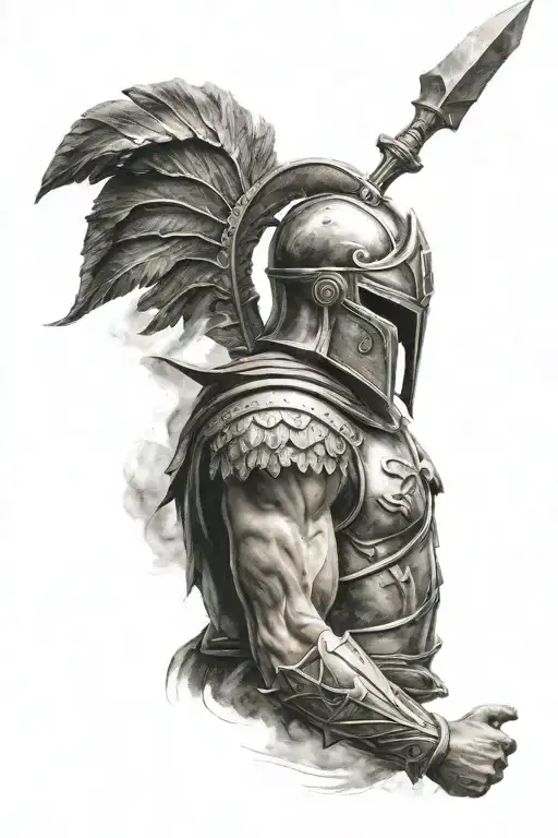 strong spartan worriors   tattoo design idea