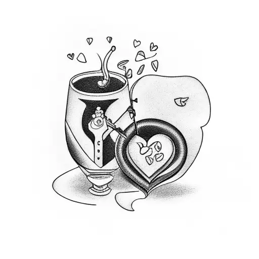 Love potion tattoo design idea
