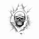 skull with the words You will never see me Walk away from the grave I made Just know life isn't easy tattoo design idea