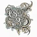 steph name intertwined tattoo design idea