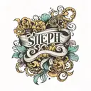 steph name intertwined tattoo design idea