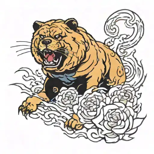 attack the chow tattoo design idea