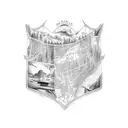 map freeway all interstate USA on the Shoulder blade western  tattoo design idea