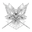 Icarus fallen tattoo design idea
