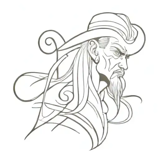 Undertaker with the word kumo tattoo design idea