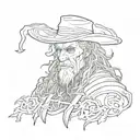 Undertaker with the word kumo tattoo design idea