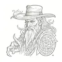 Undertaker with the word kumo tattoo design idea