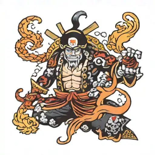 one piece Yamato tattoo design idea