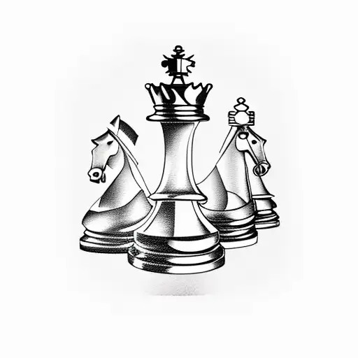 chess pieces  tattoo design idea