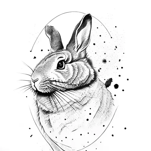 killer Wale with a rabbit tattoo design idea