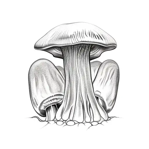 mushroom roots  tattoo design idea