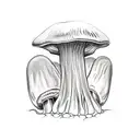 mushroom roots  tattoo design idea