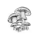 mushroom roots  tattoo design idea