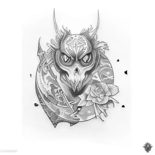 cool tattoo for patchwork sleeve tattoo design idea