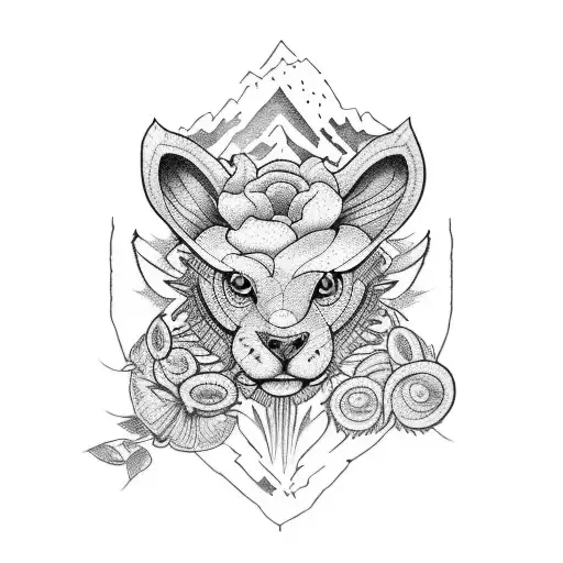cool nature tattoo for patchwork sleeve tattoo design idea