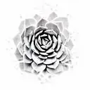 succulent watered with fire tattoo design idea