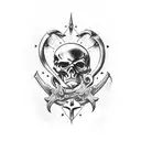 A Death Korps of Krieg Word in Gothic "Memento Mori" tattoo design idea