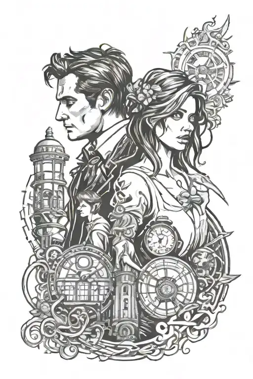 bioshock, supernatural, buffy, Labyrinth, Silent Hill2, practical magic tattoo design idea